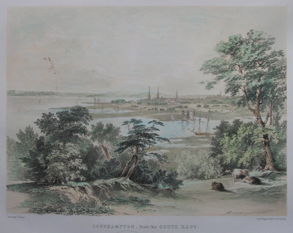 Lithograph - Southampton, from the South East.